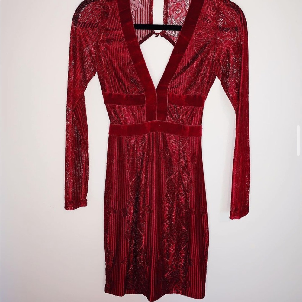 Pretty Little Thing Burgundy Dress